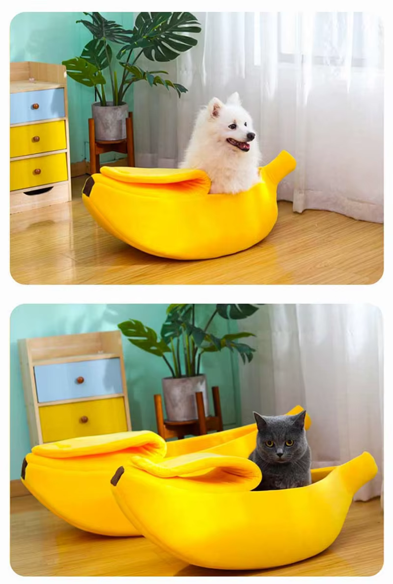 Cozy Banana Cat Bed